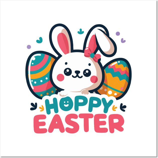 Hoppy Easter: Easter Egg Wall Art by Yonbdl